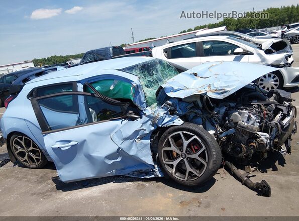 KMHT36AH1KU001032 2019 HYUNDAI VELOSTER Blue Widok wnętrza z tyłu
