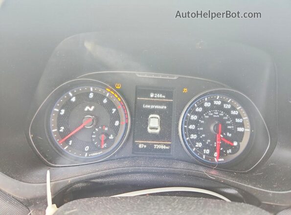 KMHT36AH1LU004787 2020 HYUNDAI VELOSTER White ხელსაწყოთა პანელის ხედი