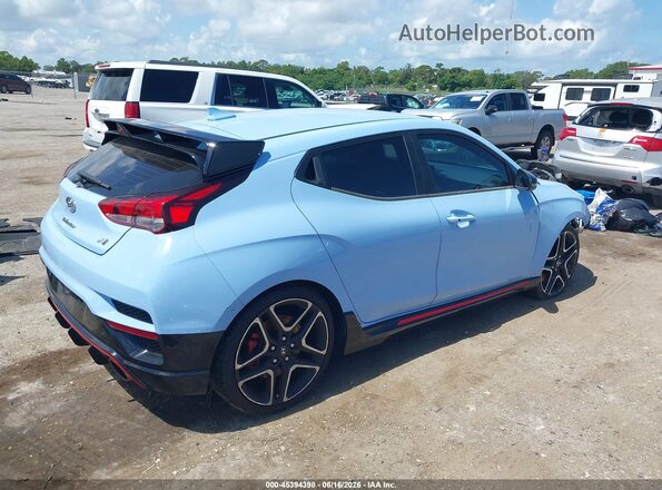 KMHT36AH1NU015534 2022 HYUNDAI VELOSTER N Light Blue უკანა მარჯვენა