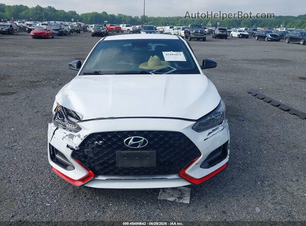 KMHT36AH8MU010443 2021 HYUNDAI VELOSTER N White Widok zestawu wskaźników