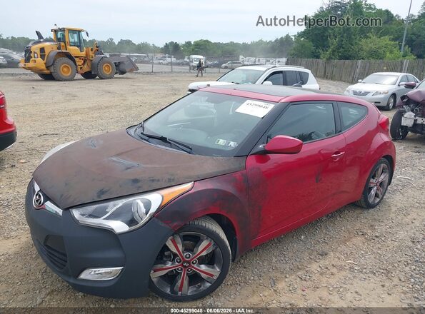 KMHTC6AD0HU321769 2017 HYUNDAI VELOSTER Red წინა მარცხენა ხედი სამი მეოთხედიდან