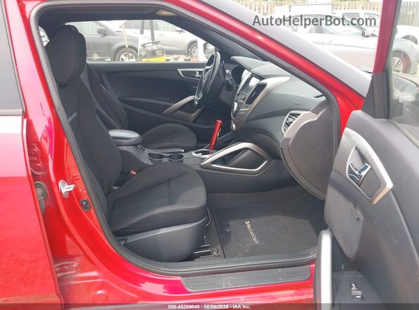 KMHTC6AD0HU321769 2017 HYUNDAI VELOSTER Red წინა სალონის ხედი