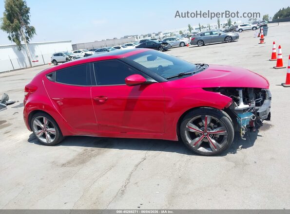 KMHTC6AD3HU318994 2017 HYUNDAI VELOSTER Red Սալոնի 360 աստիճան տեսք