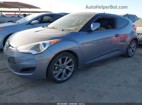 KMHTC6AD4GU291464 2016 HYUNDAI VELOSTER Gray Առջևի ձախ երեք քառորդ տեսարան