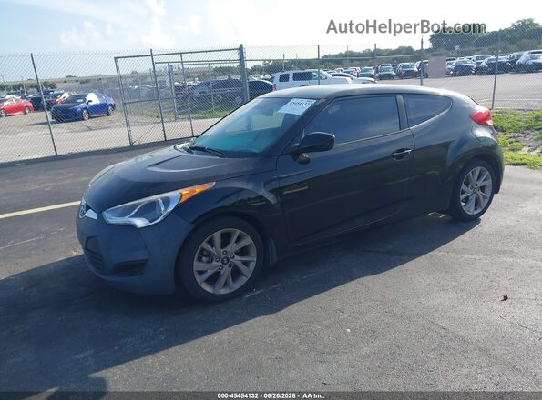 KMHTC6AD4GU304259 2016 HYUNDAI VELOSTER Black Առջևի ձախ երեք քառորդ տեսարան