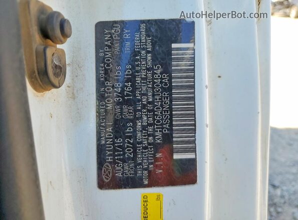 KMHTC6AD4HU304845 2017 HYUNDAI VELOSTER White Engine compartment view