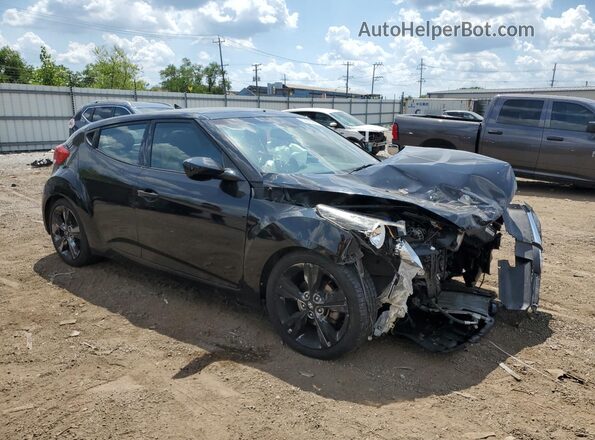 KMHTC6AD4HU321970 2017 HYUNDAI VELOSTER Черный Передняя правая четверть