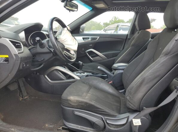 KMHTC6AD4HU321970 2017 HYUNDAI VELOSTER Черный Вид салона спереди