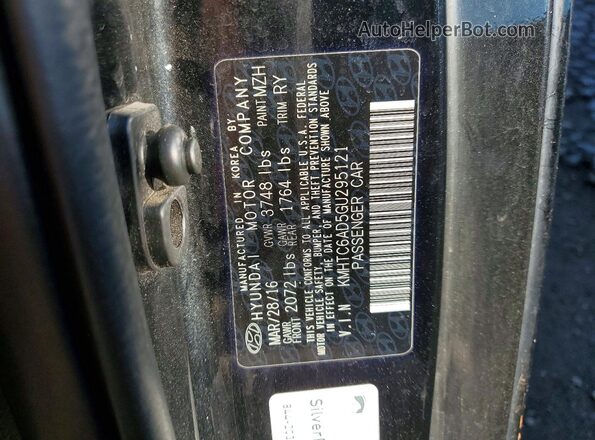 KMHTC6AD5GU295121 2016 HYUNDAI VELOSTER Black Vista del compartimento del motor