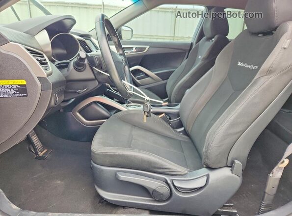 KMHTC6AD6HU305091 2017 HYUNDAI VELOSTER Gray Widok wnętrza z przodu