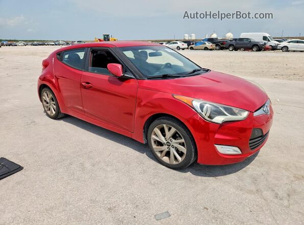 KMHTC6AD7HU307643 2017 HYUNDAI VELOSTER Красный Передняя правая четверть