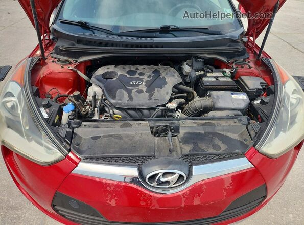 KMHTC6AD7HU307643 2017 HYUNDAI VELOSTER Красный Вид задней части салона