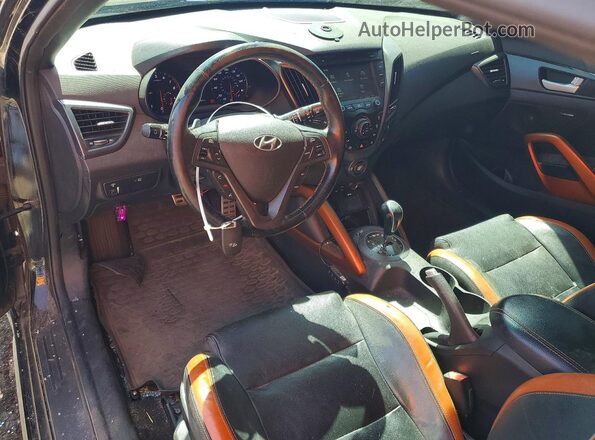 KMHTC6AE0GU263783 2016 HYUNDAI VELOSTER Black Вид панелі приладів