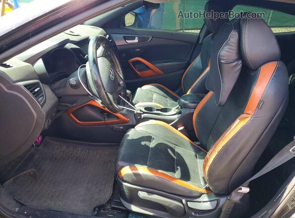 KMHTC6AE0GU263783 2016 HYUNDAI VELOSTER Black Вид салону спереду
