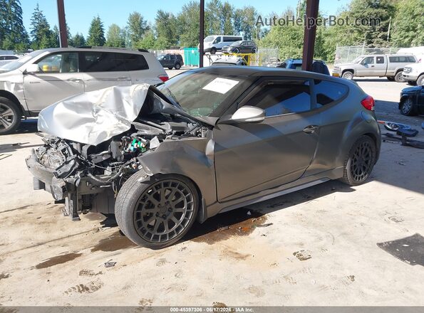 KMHTC6AE1GU265459 2016 HYUNDAI VELOSTER Gray Vista tres cuartos delantera izquierda