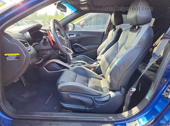 KMHTC6AE1GU273450 2016 HYUNDAI VELOSTER Blue Front interior view