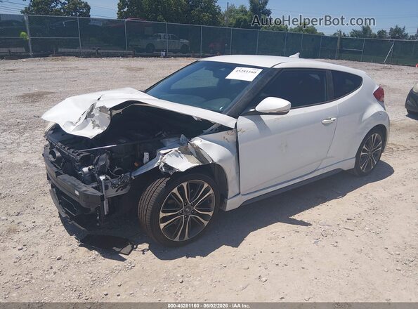KMHTC6AE1GU287154 2016 HYUNDAI VELOSTER White Vista tres cuartos delantera izquierda