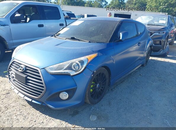 KMHTC6AE2GU260254 2016 HYUNDAI VELOSTER Blue Vista tres cuartos delantera izquierda