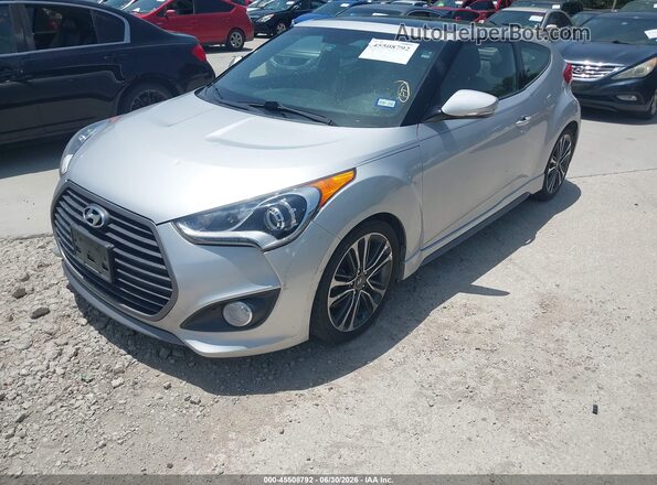 KMHTC6AE4GU257131 2016 HYUNDAI VELOSTER Silver Vista tres cuartos delantera izquierda
