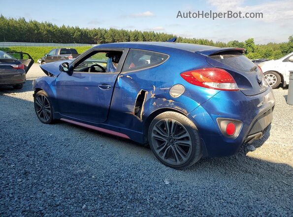 KMHTC6AE5GU282846 2016 HYUNDAI VELOSTER Blue Trasero izquierdo