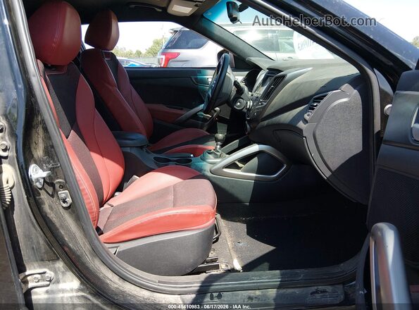 KMHTC6AE9GU252717 2016 HYUNDAI VELOSTER Black წინა სალონის ხედი