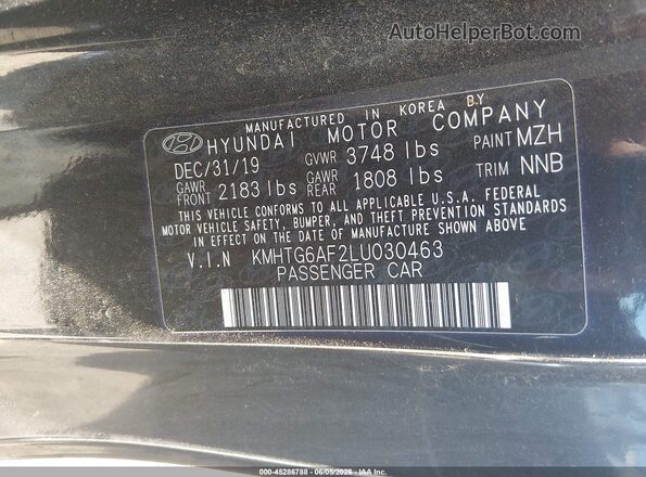 KMHTG6AF2LU030463 2020 HYUNDAI VELOSTER Black ძრავის განყოფილების ხედი