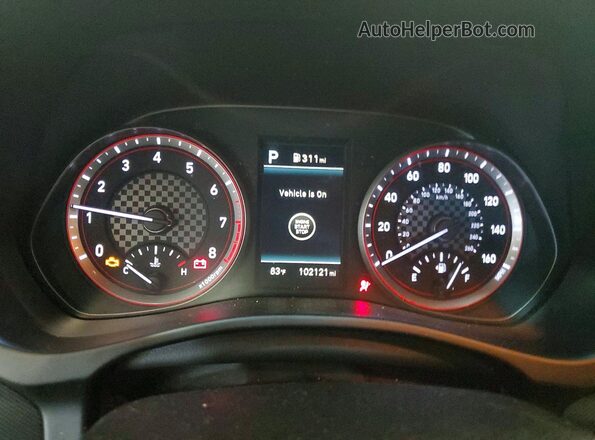 KMHTG6AF3KU013606 2019 HYUNDAI VELOSTER Gray Vista del cuadro de instrumentos