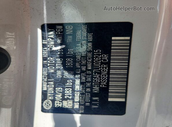 KMHTG6AF7LU026215 2020 HYUNDAI VELOSTER White 