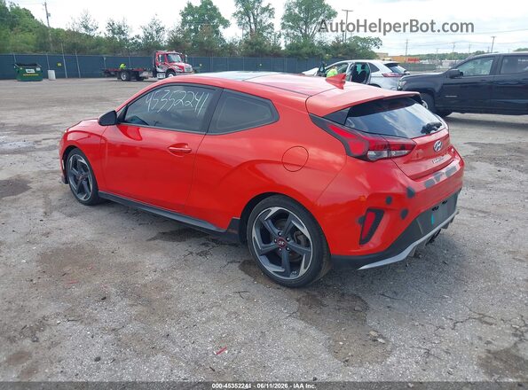 KMHTH6AB4KU015682 2019 HYUNDAI VELOSTER Оранжевый Задняя левая четверть