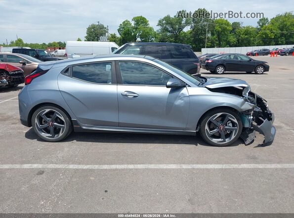 KMHTH6AB8KU006726 2019 HYUNDAI VELOSTER Light Blue Rear interior view