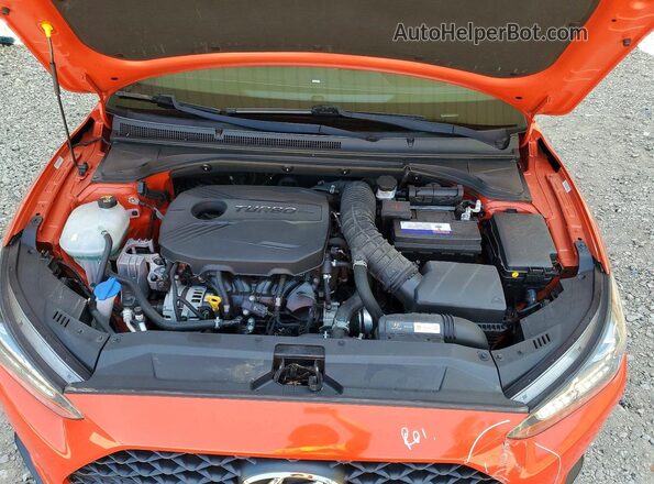 KMHTH6AB9KU013104 2019 HYUNDAI VELOSTER Orange უკანა სალონის ხედი