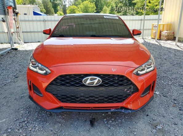 KMHTH6AB9KU013104 2019 HYUNDAI VELOSTER Orange წინა ხედი