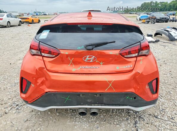 KMHTH6ABXKU006095 2019 HYUNDAI VELOSTER Orange Widok z tyłu