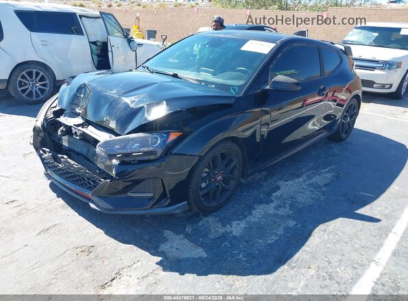 KMHTH6ABXKU006971 2019 HYUNDAI VELOSTER Black წინა მარცხენა ხედი სამი მეოთხედიდან