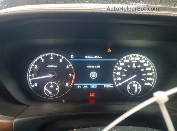 KMTF54PH2MU090394 2021 GENESIS G90 Black Вид щитка приладів