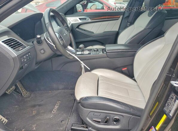KMTFN4JB2KU320887 2019 GENESIS G80 Черный Вид салона спереди