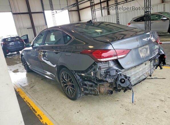 KMTFN4JB8KU322188 2019 GENESIS G80 Gray Trasero izquierdo