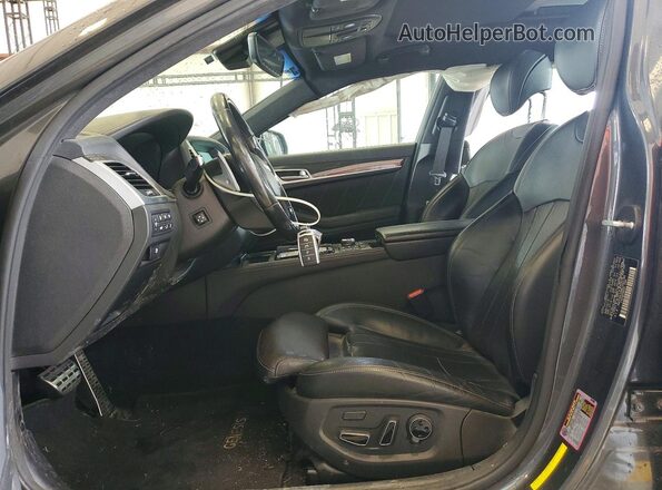 KMTFN4JB8KU322188 2019 GENESIS G80 Gray Vista interior delantera