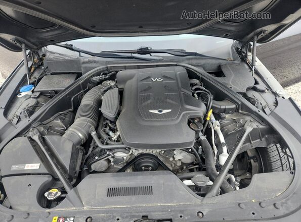 KMTFN4JE6LU337929 2020 GENESIS G80 Black Widok wnętrza z tyłu