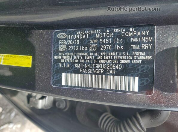 KMTFN4JE9KU320640 2019 GENESIS G80 Серый Вид подкапотного пространства