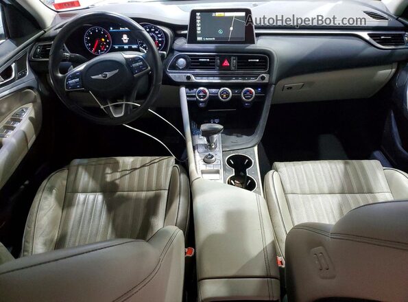 KMTG34LA2LU049202 2020 GENESIS G70 White Առջևի վահանակի տեսք
