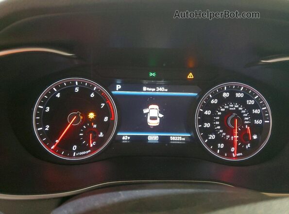 KMTG34LA2LU049202 2020 GENESIS G70 White Սարքավորումների վահանակի տեսք