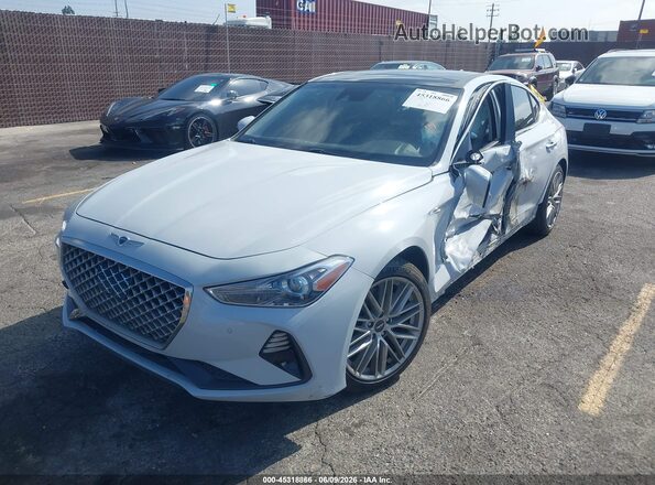 KMTG34LA2MU067068 2021 GENESIS G70 Gray წინა მარცხენა ხედი სამი მეოთხედიდან