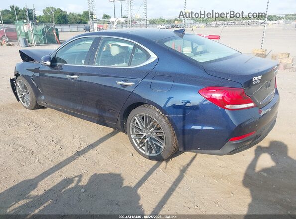 KMTG34LA3KU021018 2019 GENESIS G70 Dark Blue Trasero izquierdo