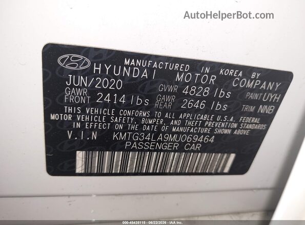 KMTG34LA9MU069464 2021 GENESIS G70 White Շարժիչի բաժամունքի տեսք