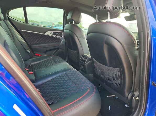 KMTG34LE4KU015277 2019 GENESIS G70 Blue უკანა სავარძლების ხედი