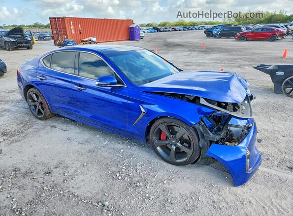 KMTG34LE4KU015277 2019 GENESIS G70 Blue წინა მარჯვენა