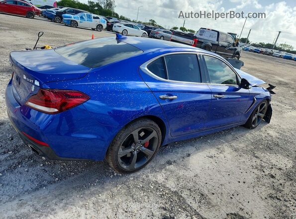 KMTG34LE4KU015277 2019 GENESIS G70 Blue უკანა მარჯვენა