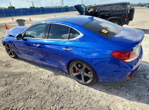 KMTG34LE4KU015277 2019 GENESIS G70 Blue უკანა მარცხენა