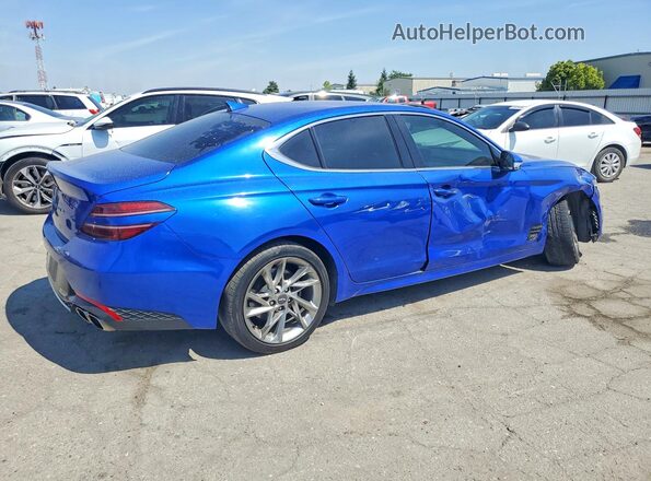 KMTG34TA2NU094577 2022 GENESIS G70 Blue Задня права чверть